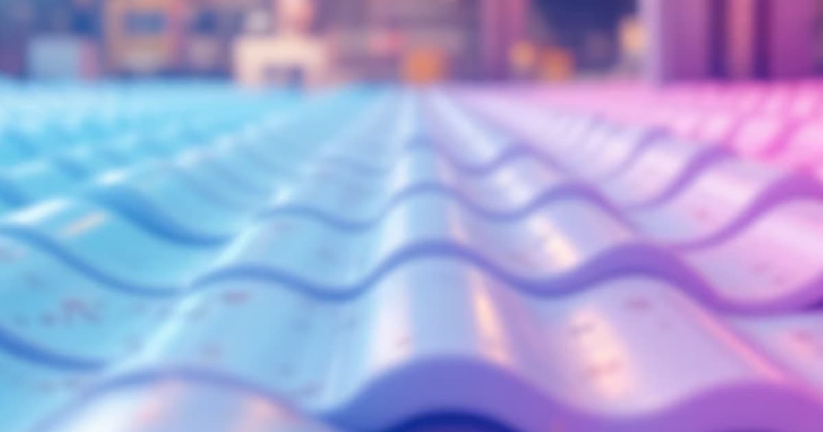 Roof tiles moving through a factory line