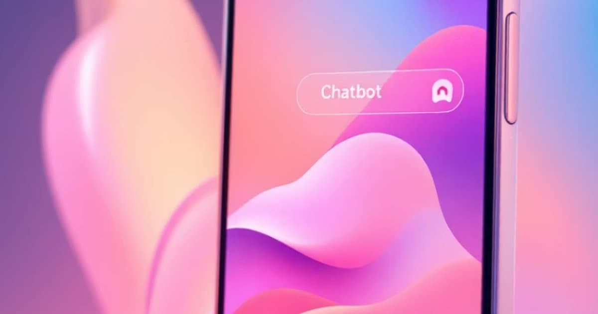 A chatbot interface on a phone screen